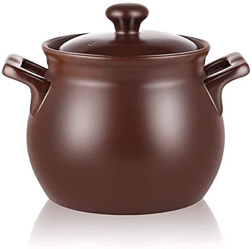 YSZWIN Casseruola in Ceramica Pentola di Terracotta Casseruole con Coperchi Casseruola Pentola in Ceramica - Antiaderente, Facile da Pulire, Nutriente e Deliziosa - Grande capacità