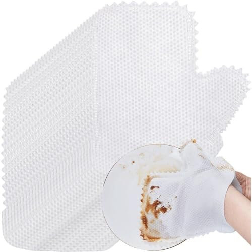50pcs Non-woven Cleaning Gloves Microfiber Dusting Gloves Fish Scale Duster Wipes Kitchen Tools for Cleaning Window Glass