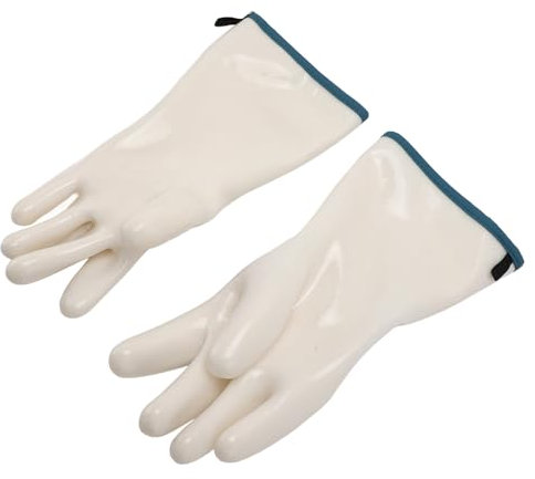 Silicone Oven Gloves, 932℉ Heat Resistant Oven Gloves, Anti Stick Long BBQ Kitchen Gloves Baking Gloves Soft Lining Silicone Oven Mits for Cooking Kitchen Mittens (XL (Palm Width