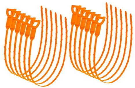 WOONEKY Stk Baggerhaken Für Rohre Waschtischarmatur Rohrreiniger Abflussstopfen Spülbecken Werkzeug Verstopfungsreiniger Abflussreiniger-sticks Bad Haken Aus Kunststoff Orange Plastik