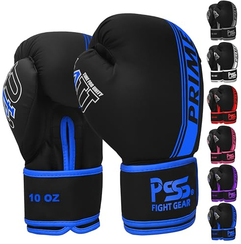 PSS Boxing Gloves for Kids/Youth Training Sparring, Kickboxing, Muay Thai, MMA, Heavy Punching Bag Mitts Focus Pads Workout Durable PU Leather, High-Density Foam Padding 4 6 8 10 Oz