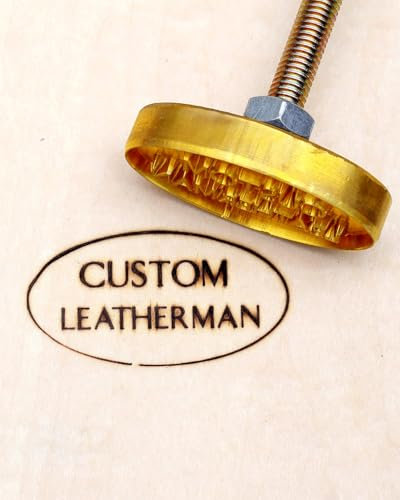 Personalisierter Brandeisen aus Holz, Leder, Branding, Eisenstempel für Party, Hochzeit, Brotherstellung (10,16 cm)