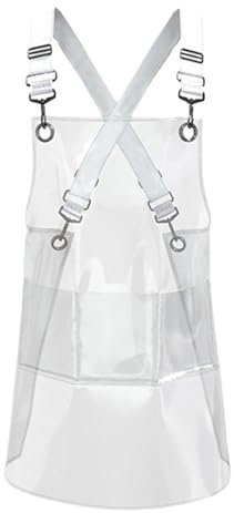 di lavaggio dei piatti, grembiule trasparente, grembiule da cucina trasparente impermeabile e resistente all'olio, accessori protettivi regolabili del parrucchiere per il cla, Attributo singolo