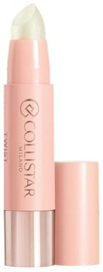 Collistar Twist Balmy Gloss, Gloss Idratante e Rimpolpante, Idratazione fino a 20H, con Acido Ialuronico, Ultra-Brillante, Tratto Preciso come un Rossetto, n. 201 Perla Trasparente, 2,8 g