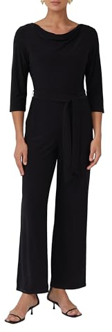s.Oliver Fließender Jumpsuit mit Wasserfall-Ausschnitt und Bindegürtel