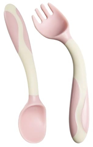 Ahuuen Set De Fourchette Et Cuillère Pour Bébé | Cuillère Premier Âge - Set De Premiers Ustensiles Pour L'Alimentation Des Garçons Et Filles Pendant Le Sevrage Alimentaire