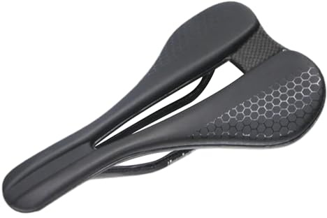 Carbon-Fahrradsitz – hohler, atmungsaktiver Sattel mit stoßdämpfender Unterstützung, leichtes Kissen, bequemes Fahrrad-Zubehör für Rennrad, Hybrid-Mountainbike, Herren, Damen, Fahrer, Ersatz-Upgrade