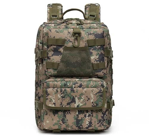 aiGear 50 L taktisk ryggsäck, MOLLE vandringsryggsäck, grön kamouflage