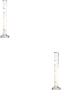 Cylindre de mesure de qualité supérieure avec base ronde et graduations - Bec gradué en verre - 5/10/25/50 ml