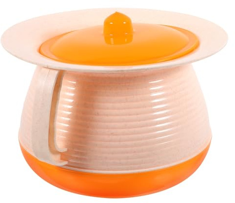 Orinal Portátil Tapa para Dormitorio Infantil de Pp Naranja | Diseño Antideslizante, Ligero y Fácil de Transportar, Cubo de Orina Tapa para Uso Nocturno