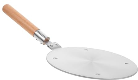 TOYZFRIENDY Plaque Induction Adaptateur Acier Inoxydable avec Poignée Bois Diffuseur de Chaleur pour Cuisinière à Gaz et Table de Cuisson Électrique Plaque de Transfert Thermique pour