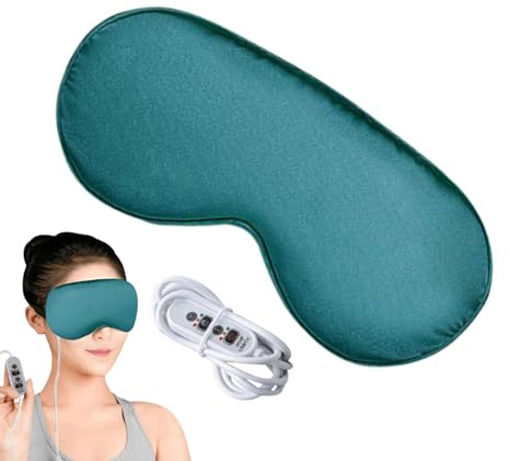 Cuscinetto Riscaldante per Occhi Benda Impacco Caldo Oscurante Lenitiva | Cerotto Vapore per Occhi con 3 Impostazioni di Calore Per Sonno Viaggio Aereo Spa Meditazione Relax Cura Lenitiva