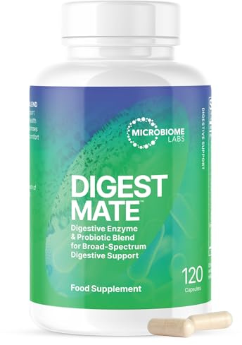 DigestMate Digestive Enzyme and Probiotic Supplement - Broad-Spectrum Digestive Enzymes for Women and Men with 14 Enzymes and Spore-Based Probiotics for Gut Health