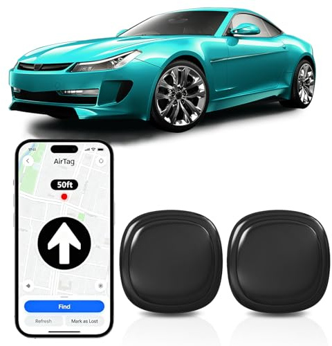 2pcs Auto GPS Tracker für iOS＆Android, Magnet Tracker Ohne ABO & SIM-Karte | Auto GPS Tracker mit APP Kostenlos, IP67 Wasserdicht Echtzeit-Updates für Car, Tracker Verdeckte Montage Im Fahrzeug