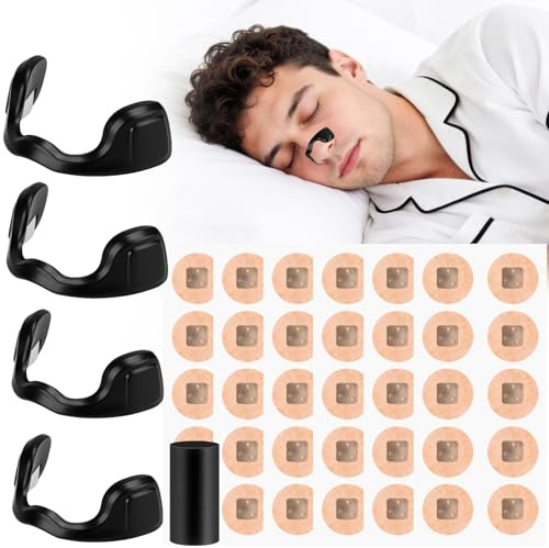 Nasenpflaster Magnet Schnarchstopper Anti Schnarch - 60 Stück Nose Strips Magnet Nasenstrips Gegen Schnarchen, Nasal Strips Besser Atmen, Set Magnetische Nasenpflaster und Nasenklammer Breathe Right