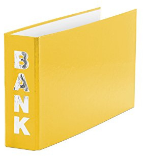 5 Bankordner / 140x250mm / für Kontoauszüge / Farbe: gelb