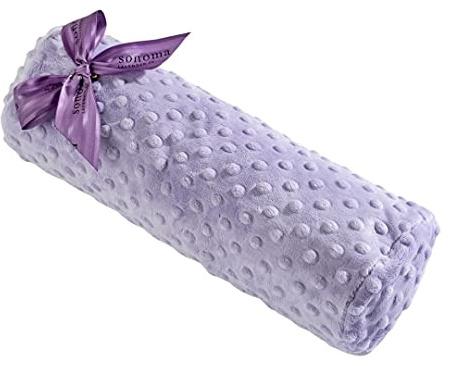 Sonoma Lavender Lavender Bolster Roll, Lilac Dot Microwaveable, Hot/Cold Neck Pillow, Soothing and Pain Relief for Neck, Low Back or Behind The Knees, Removable/Washable Cover, Handcrafted Co