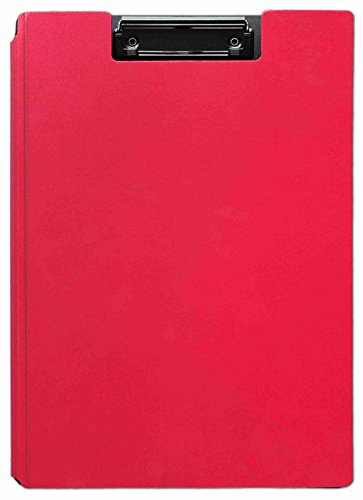EXXO by HFP 09446 Klemmbrettmappe Schreibmappe A4 horizontal extra stabil abwischbar unzerbrechlich Farbe: rot