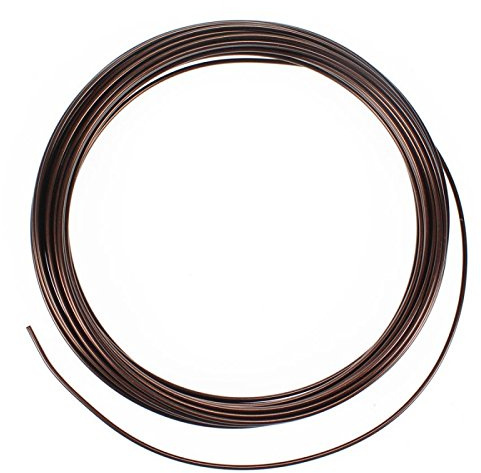 N/A Aluminiumdraht Aludraht Alu Draht Basteldraht Dekodraht 2mm x 12m 100g, Farbe:Brandy