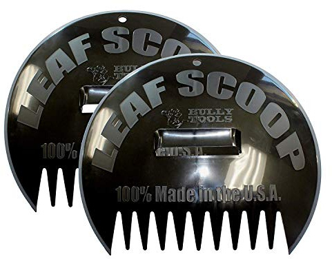 BULLY TOOLS Poly Leaf Scoop - Leaf Grabbers, Hand Rakes for Picking Up Leaves, Claws and Scoops, Ideal for Yard Work, Lawns and Garden Cleanup, Durable & Lightweight - 100% Made in The USA, Pack of 2