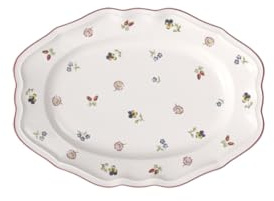 Villeroy und Boch Petite Fleur Platte oval, Premium Porzellan, 37 cm