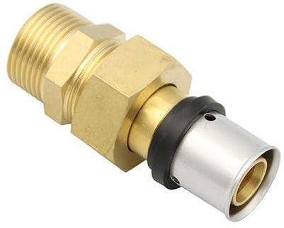 Pipetec Pressfitting Verschraubung 20x2 mm 3/4 Zoll Aussengewinde TH Kontur Verbundrohr, DVGW, TH-Profil
