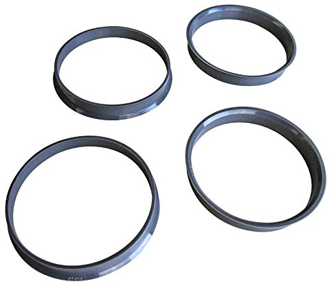 4 anneaux de centrage - Diamètre extérieur : 63,3 mm - Diamètre intérieur : 60,2 mm.