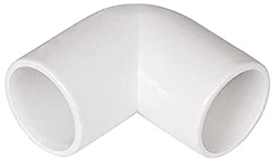 Merriway BH04131 Overflow Pipe Fitting 90 Degrees Elbow Bend, 22 mm - White