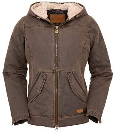 OUTBACK TRADING Women's Heidi Water Resistant Insulated Concealed Carry Jacket, Brown, Medium