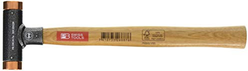 PB Swiss Tools PB-306-24CU Copper and Hickory Recoilless Soft-faced Deadblow Mallet - Swiss Made