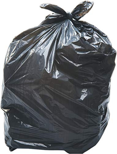 Alina Bolsa de basura con ruedas de polietileno de 140 l, 25 unidades, color negro