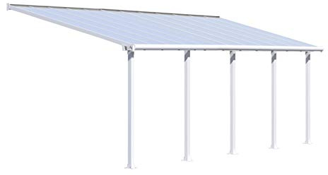 CANOPIA by Palram - Olympia Pergola in Alluminio E Policarbonato, per Coprire Una Terrazza Tutto L'Anno (3X7, Bianco)