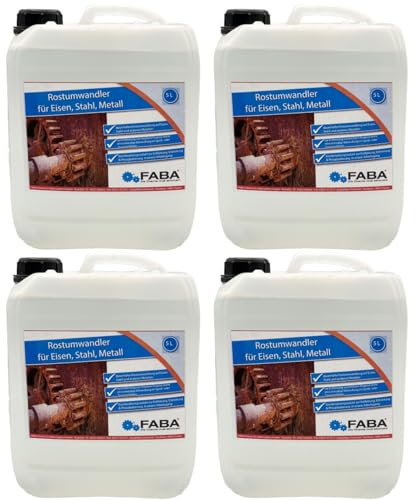 FABA Rostumwandler 4 x 5 Liter Rostlöser Rostentferner Phosphatierung Grundierung