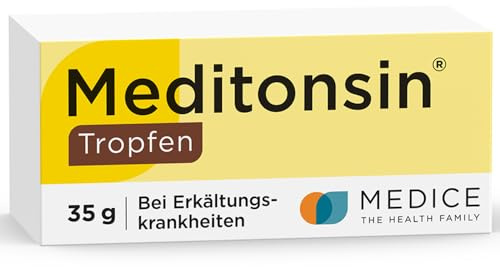 Meditonsin Tropfen 35 g bei ersten Anzeichen einer Erkältung - Husten & Schnupfen - natürliches Arzneimittel - für die ganze Familie geeignet