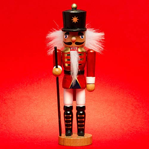 SIKORA NK-H Deko Nussknacker Figur aus Holz Verschiedene Motive 2 Größen, Größe:Höhe ca. 18 cm, Farbe/Modell:H02 Soldat