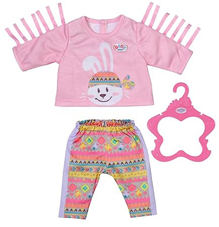 BABY born Trendy Pullover Set mit Fransenpullover und bunter Hose für 43 cm große Puppen, 830178 Zapf Creation