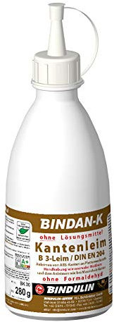 BNIDAN-K Kantenleim Holzleim Kunstharzleim (1-Komponenten-B3-Leim) inkl. 1 Pinsel von E-Com24 (280 gr)