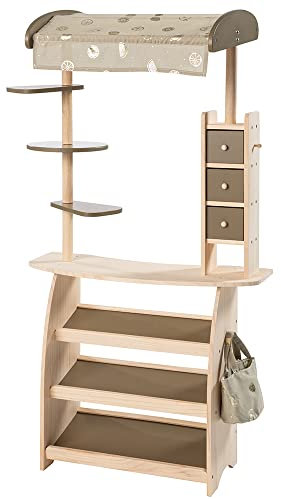 howa Kaufladen Marktstand Lucky aus Holz mit Markise und Tasche 47472