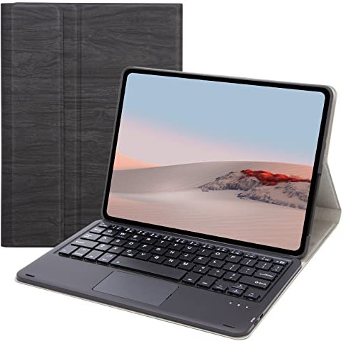 ZOMUN Funda de teclado para Microsoft Surface Go/Go 2 / Go 3 (10 pulgadas), teclado inalámbrico Bluetooth con mouse TouchPad, cubierta trasera de TPU suave