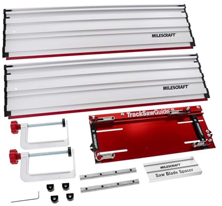 Milescraft 1409 Track Saw Guide - Universal for 7-1/4 Circular Saws, 50 Cutting Range, 2 Depth, Aluminum