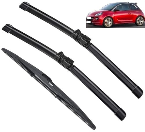 Scheibenwischer vorne und hinten, kompatibel mit Opel Adam 2012–2019, Windschutzscheibe, Windschutzscheibe, Fenster, Regenbürsten, 26 Zoll + 16 Zoll + 14 Zoll
