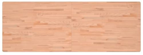 vidaXL Werkbankplatte, Arbeitsplatte Tischplatte Rechteckig, Holzplatte Platte für Flurbank Werkbank, Multiplexplatte Schreibtischplatte, 150x55x2,5 cm Massivholz Buche