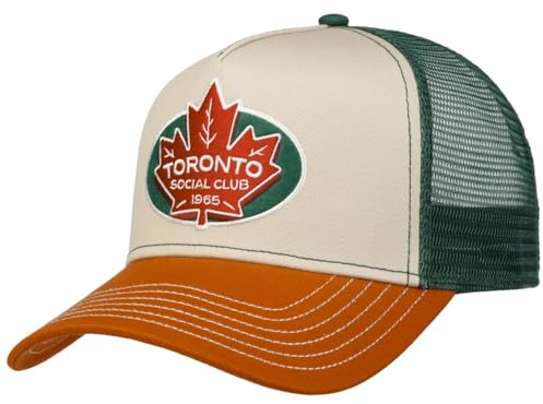 FWS Toronto Social Club Trucker Cap Basecap Baseballcap Truckercap Meshcap Herren - Snapback, mit Schirm, Schirm Sommer Frühling-Sommer - One Size beige-grün