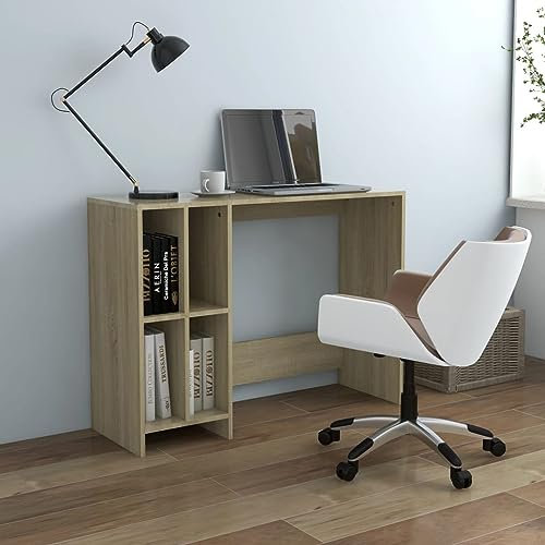 DYRJDJWIDHW desks,Gamer Tisch,schreibtischaufsatz höhenverstellbar,Computertisch Sonoma-Eiche 102,5x35x75 cm HolzwerkstoffGeeignet für Büro, Arbeitszimmer, Schlafzimmer