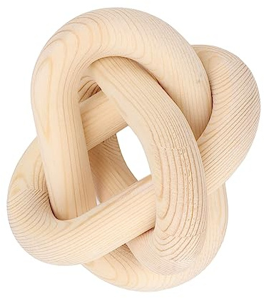 Knoten, Couchtisch, Holzknoten-Kettenglieder, Dekoratives Holzknoten-Esstisch-Mittelstück, für Zuhause, Wohnzimmer, Café (Buche (Naturholzfarbe))