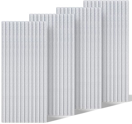 Einfa Heißklebesticks 7mm - 48 Stück Glitzer Silber Heissklebepistole Klebesticks - Hot Glue Sticks Glitzer Silbrig - Klebesticks 7mm x 200mm Handwerk Heißklebestifte