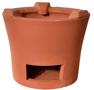 PZOFERLIN Réchaud à Charbon de Bois en Argile Rouge Poêle et Gril à Charbon de Bois en Argile for Le Camping en extérieur et en intérieur