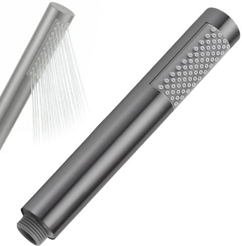 Duschkopf wassersparend Universal Handbrause - Hochdruck Wassersparend Sparduschkopf mit 67 Anti-Kalk Düsen Duschbrause, Duschköpfe aus Edelstahl für Toiletten Wandmontage Badezimmer (1X Schwarz)