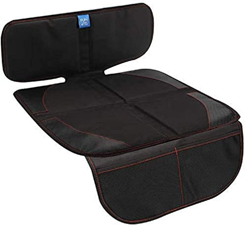 Funbliss Protecteur de siège de Voiture Etanche pour Enfant Protections de Siège en Cuir du Véhicule Antidérapant avec Poches Organisateur Facile à Nettoyer，Taille Universelle