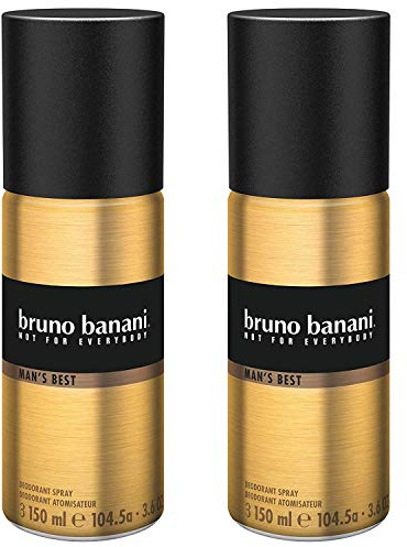 Bruno Banani Man's Best - Desodorante corporal en spray masculino, 2 unidades (2 x 150 ml)